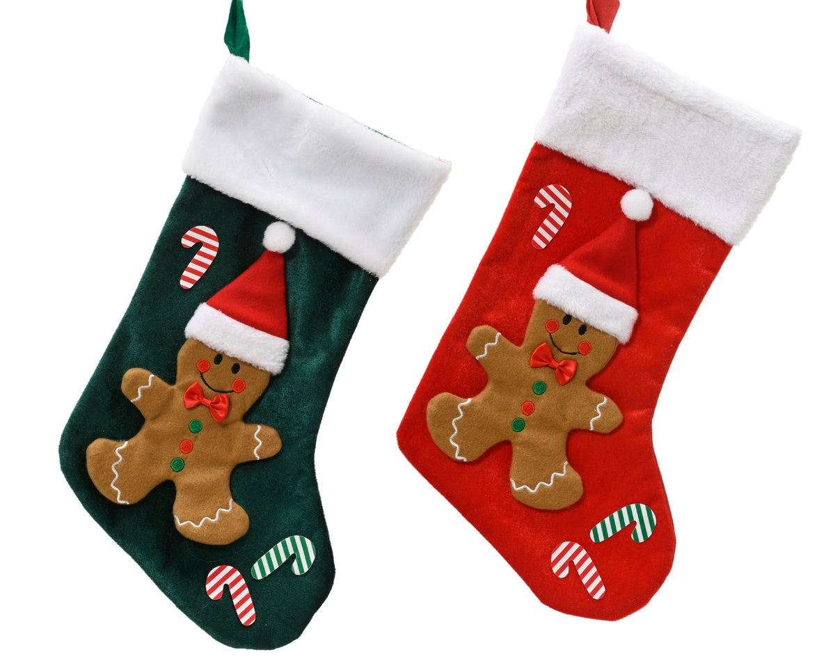 kous polyester gingerbread 2col ass assortie l.2cm x w.26cm x h.45cm