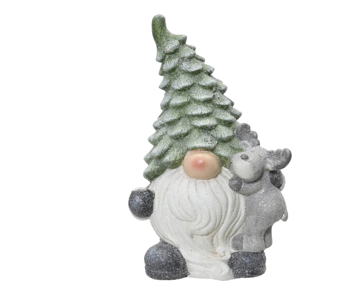 gnoom magnesium gnome deer groen/kleur(en) l.24cm x w.17cm x h.39cm