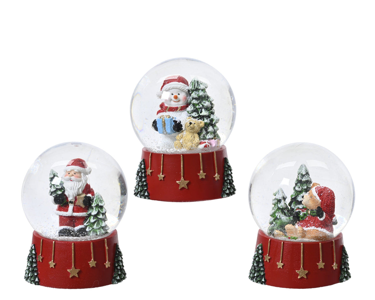 schudbol glas ball 3ass assortie d.8cm x h.10.2cm