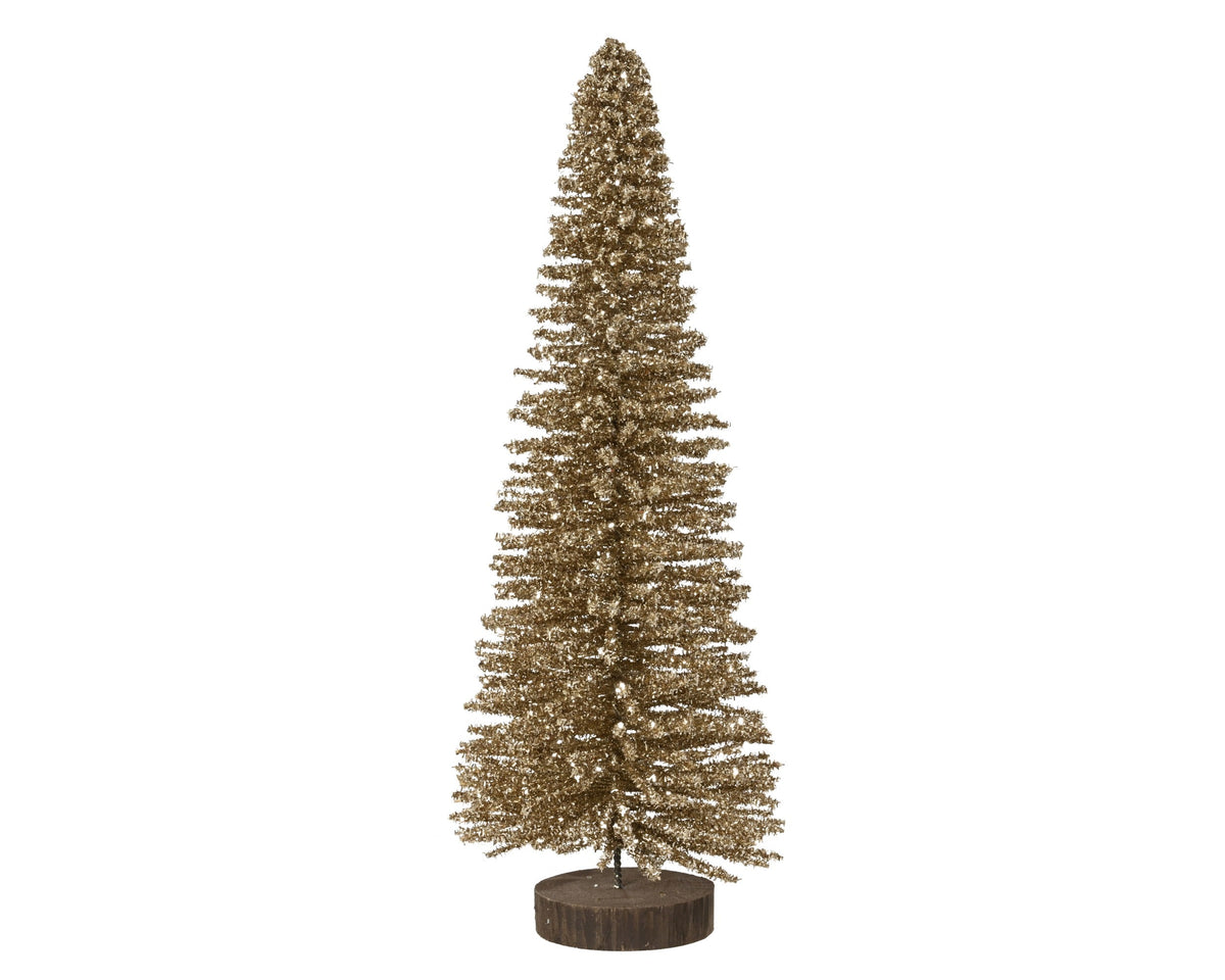 boom bamboe glitters op voet goud d.24cm x h.60cm