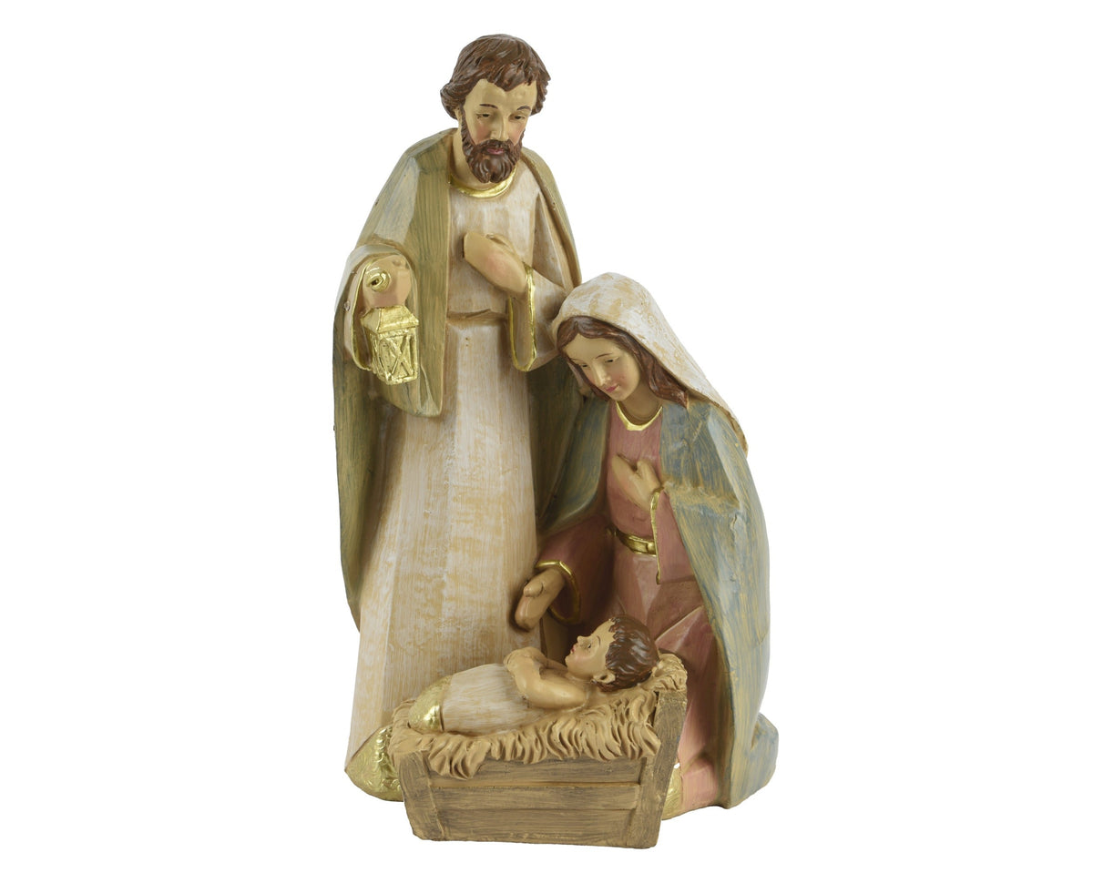 kerststal polyresin st.family painting multi l.14.6cm x w.11.2cm x h.23.2cm