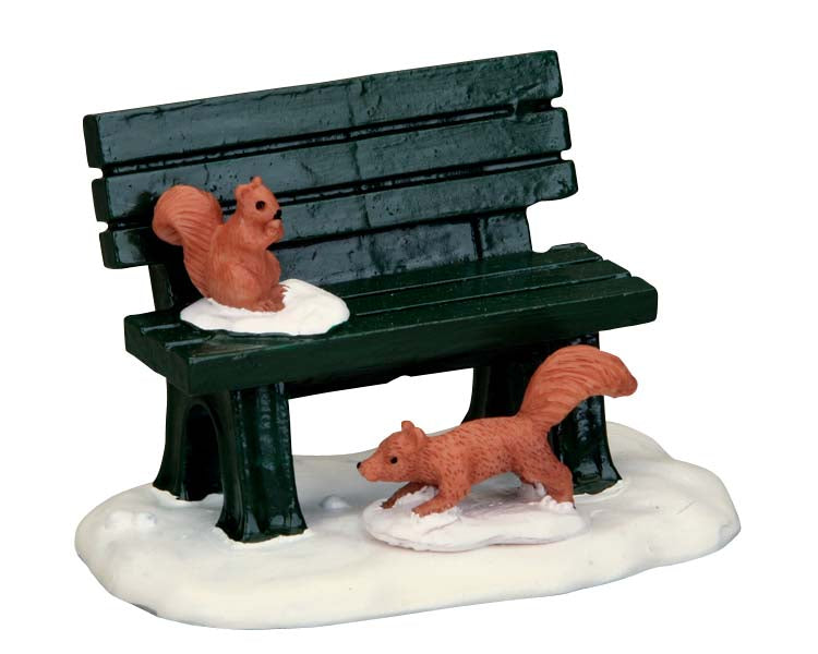 park bench in winter