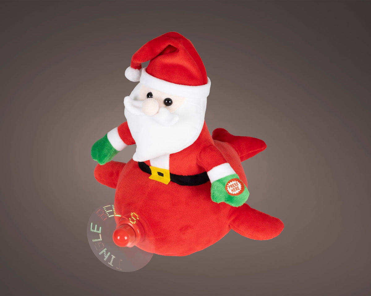 bewegend figuur polyester santa claus 100% polyester multi l.29cm x w.25cm x h.25cm