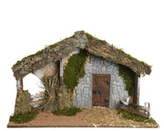 kerststal hout fsc mix 70% naturel l.63cm x w.30cm x h.40cm