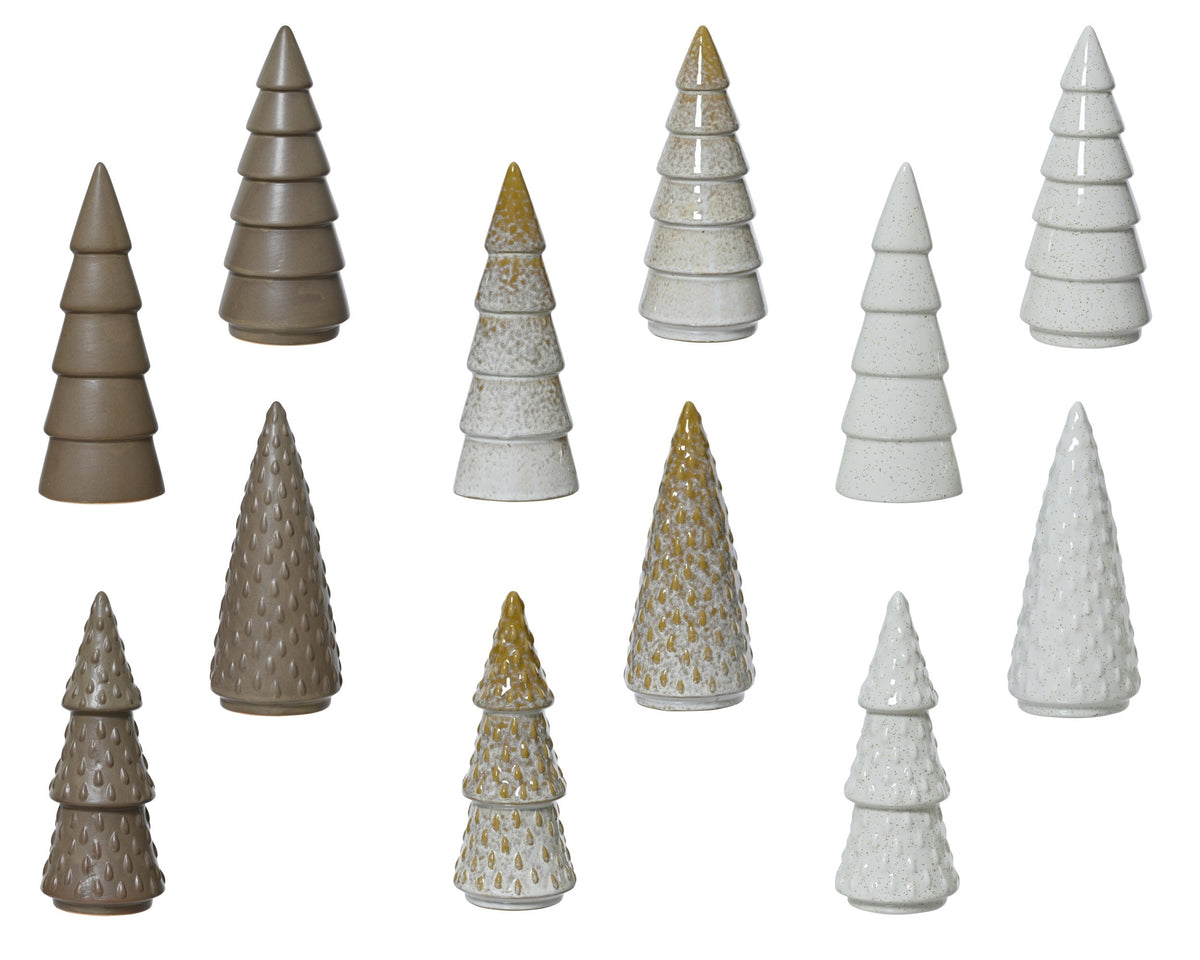 boom porselein tree reaction glazed 12ass assortie d.9cm x h.20.7cm