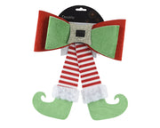 strik polyester elf groen/rood l.22cm x w.30cm x h.2cm