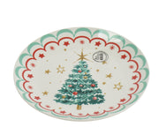 ontbijtbord porselein round decal wit/kleur(en) d.19cm x h.2.2cm