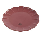 dinerbord aardewerk round with wave edge glaze paars d.27cm x h.2.5cm