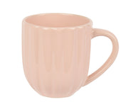 mok aardewerk round with ear glaze roze l.12.8cm x w.9cm x h.10cm