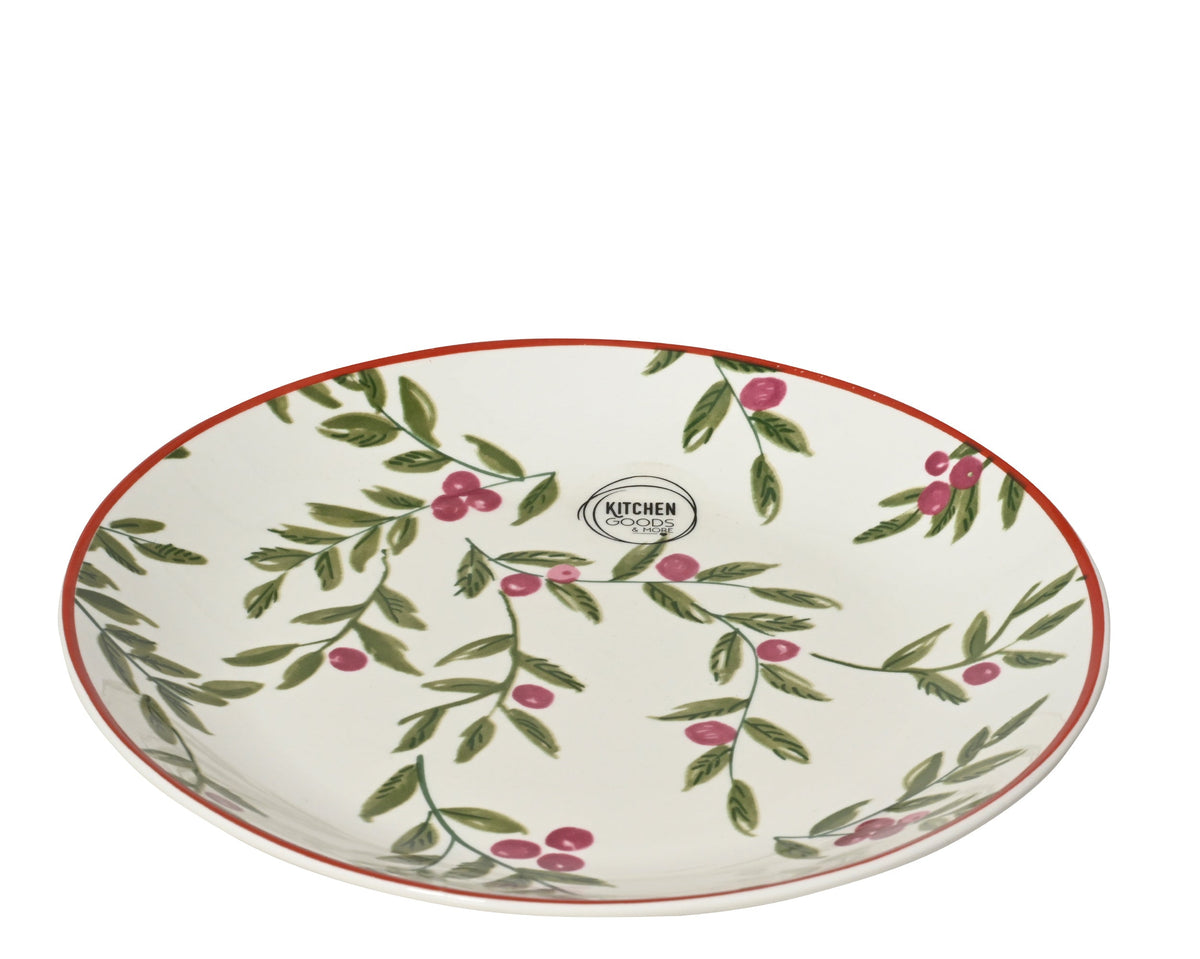 ontbijtbord porselein decal groen/kleur(en) d.19.4cm x h.2cm