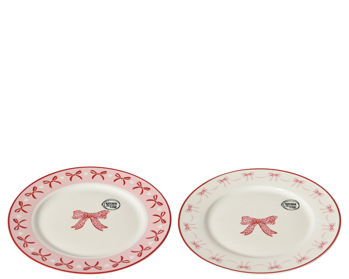 ontbijtbord porselein decal 2ass wit/kleur(en) d.20.3cm x h.1.2cm