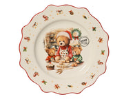 ontbijtbord dolomiet decal bear pattern multi d.21cm x h.2.3cm