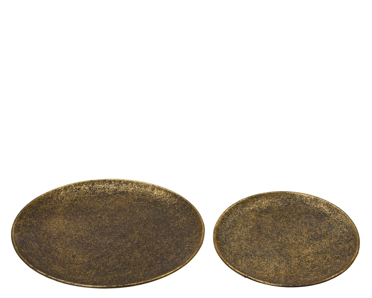 decobord ijzer round antique brons antiek d.39cm x h.2cm