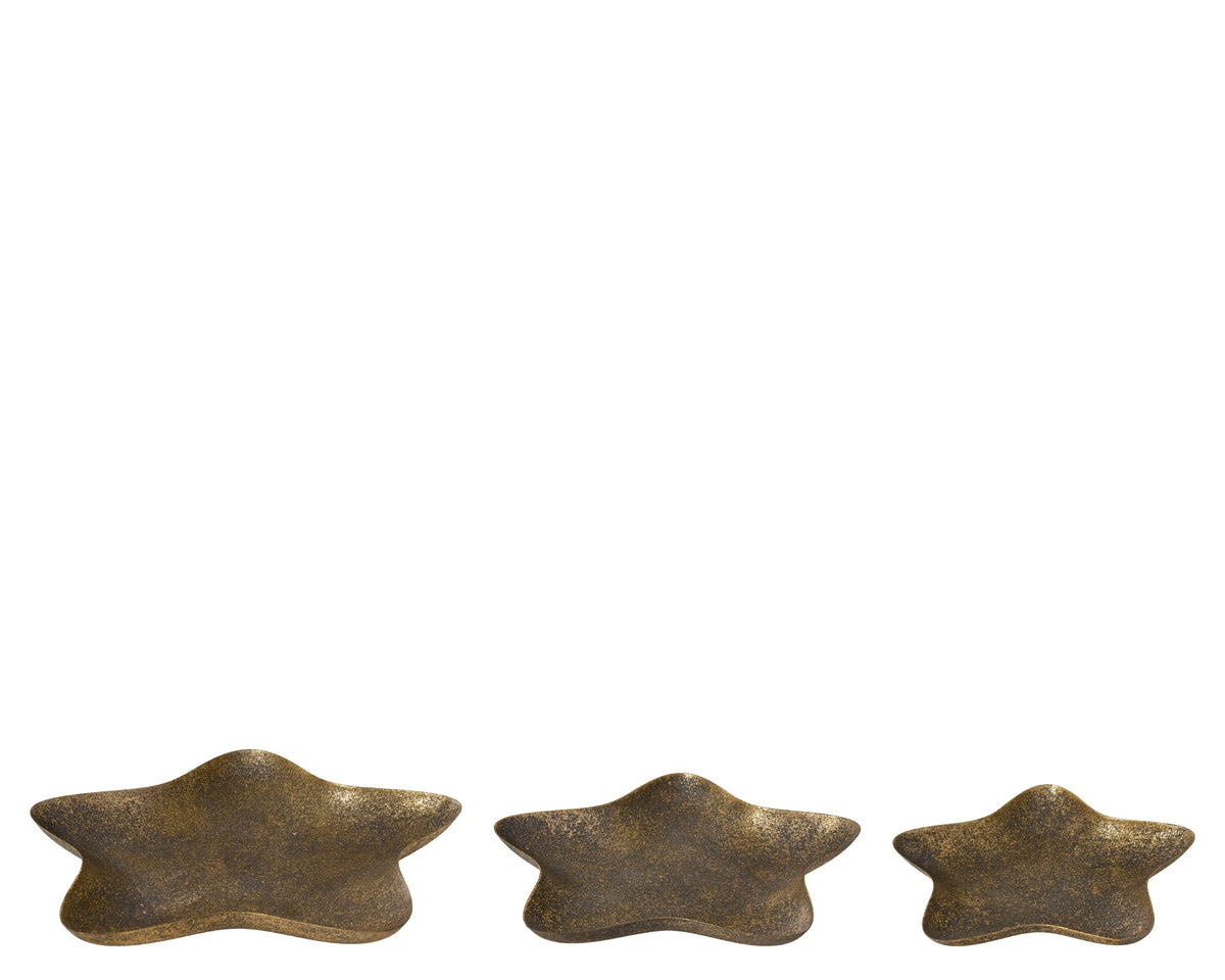 decobord ijzer star antique brons antiek l.24cm