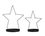 decobord ijzer star zwart l.35cm