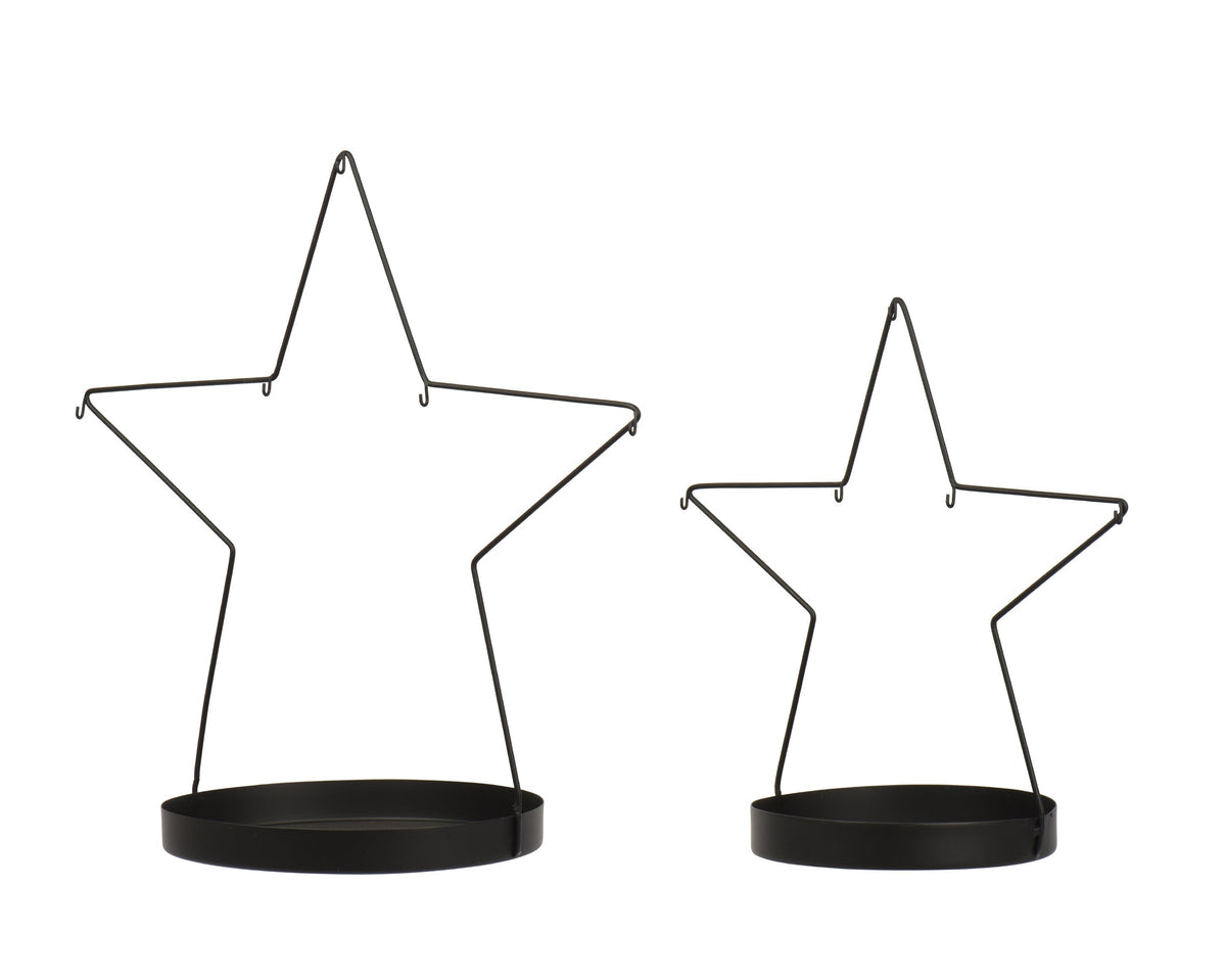 decobord ijzer star zwart l.35cm