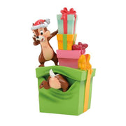 chip 'n' dale with gifts figurine by disney showcase