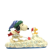 snoopy shovelling snow figurine - peanuts by jim shore