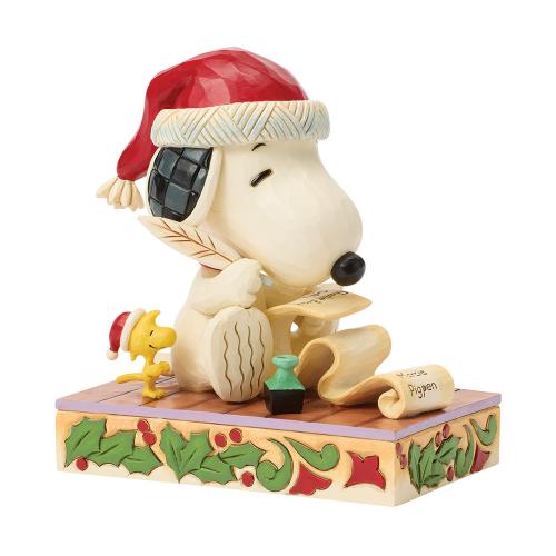 snoopy and woodstock with list - peanuts by jim shore