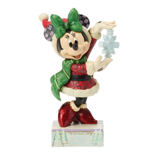 minnie with snowflake figurine by disney traditions
