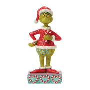 the grinch with broken candy cane - the grinch by jim shore
