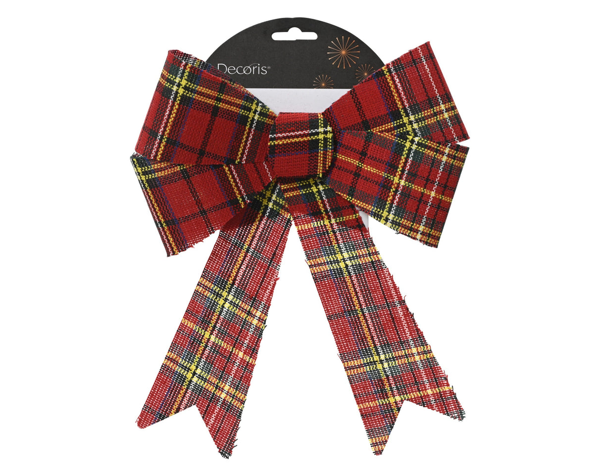 strik polyester plastic inside check kerstrood/kleur(en) l.22cm x w.1.5cm x h.26cm