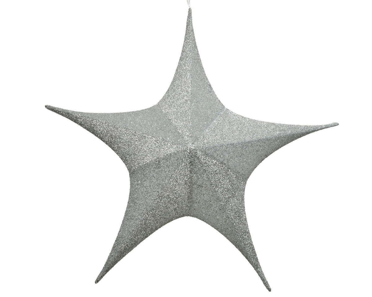 ster polyester zilver d.80cm x h.28cm