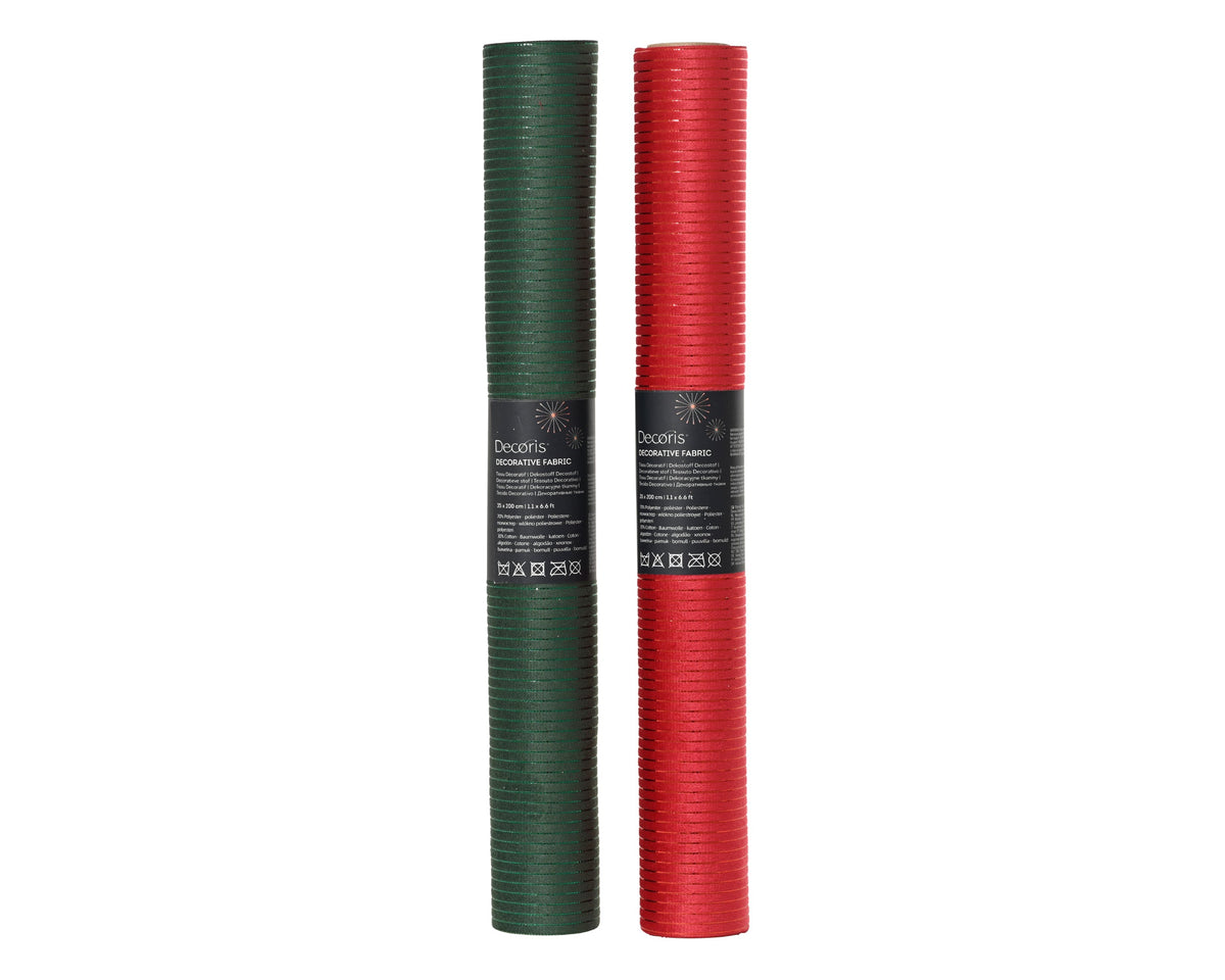 decostof polyester foil 2col ass assortie l.120cm x w.35cm x h.0.1cm