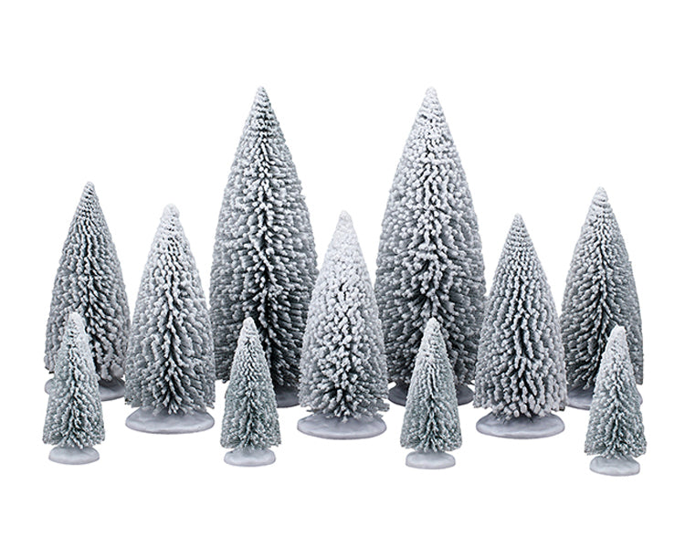 white pine trees, set of 11