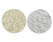 placemat pvc round mesh 2col ass assortie d.38cm x h.1cm