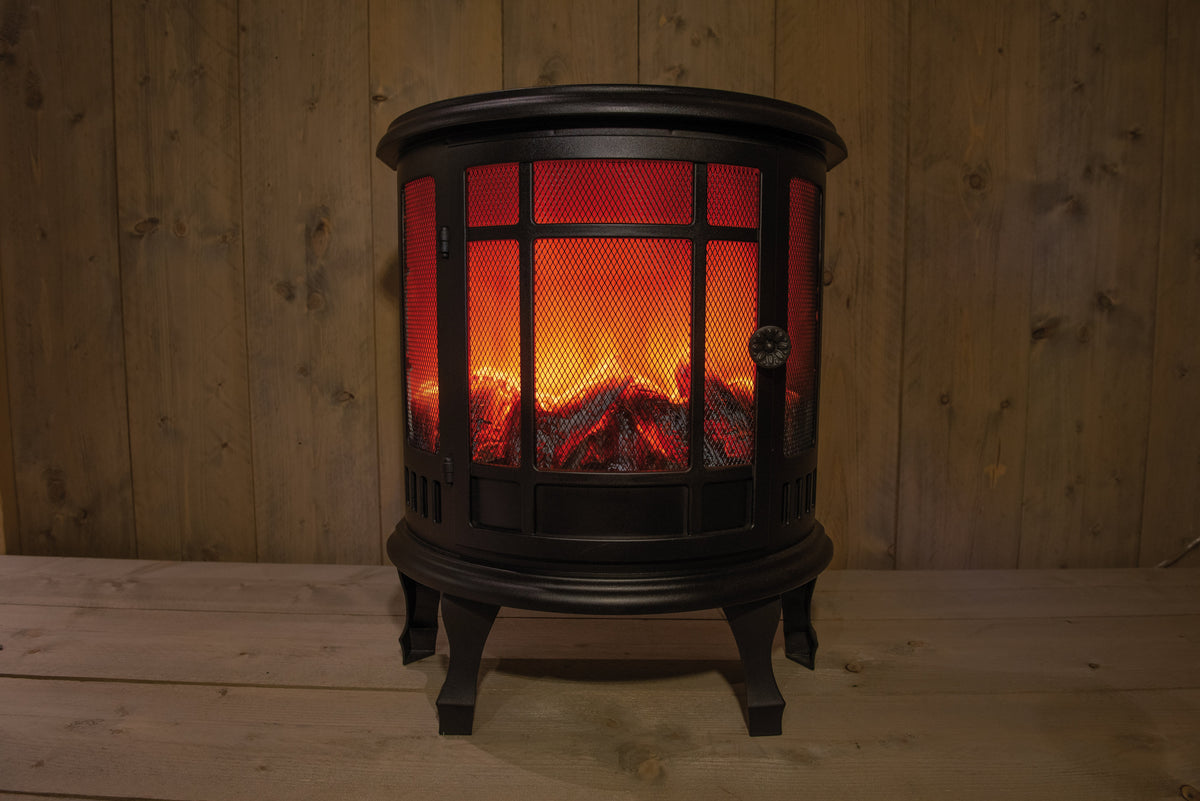 b.o.t. haard zwart 46x23,5x56cm 3xc met 6/18u timer incl. afstandsbediening