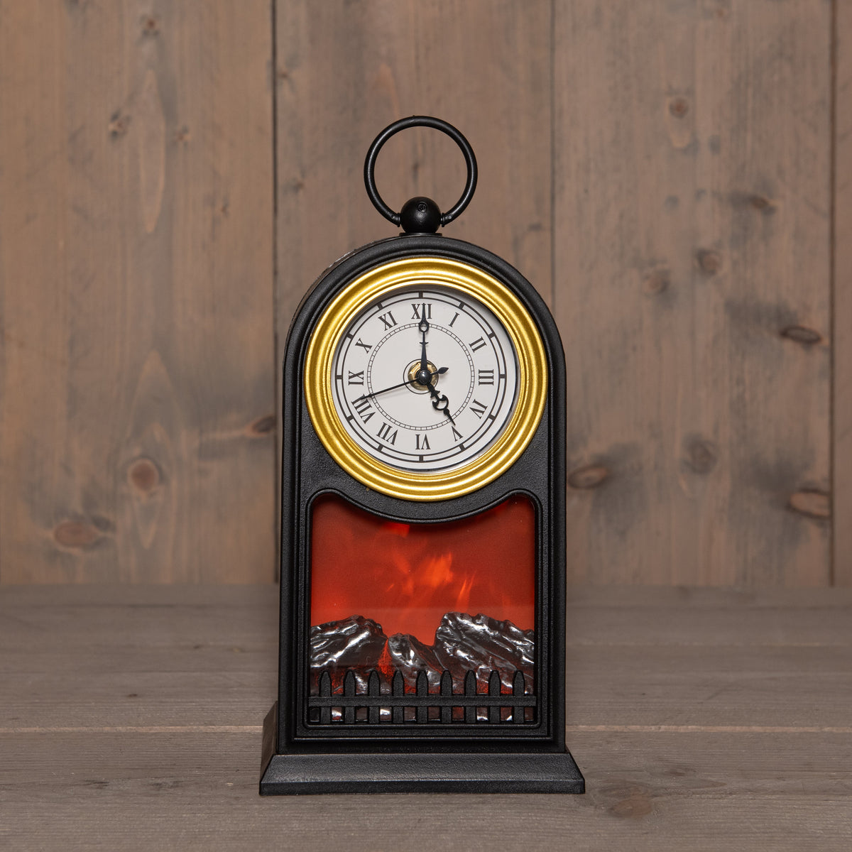 haard met klok 2xc batterij met 6/18u timer  14,5x12x27cm zwart
