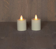 b.o.t. 2st kaarsen ivoor bewegende vlam 4,5x8cm  2x2aaa/timer