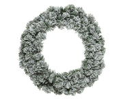 imperial krans snowy binnen en buiten groen/wit d.90cm h22cm