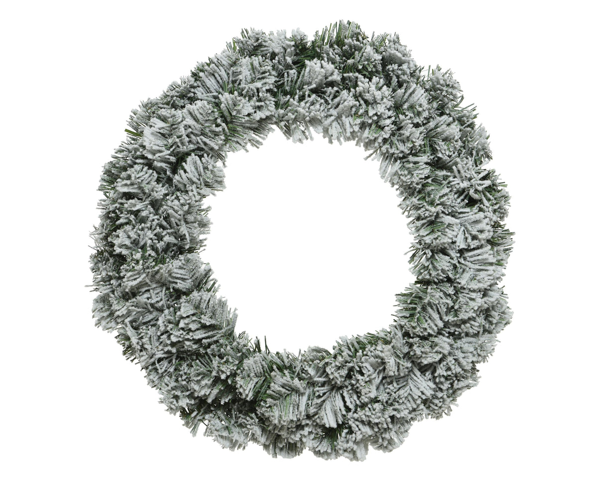 imperial krans snowy binnen en buiten groen/wit d.150cm h28cm