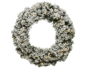 imperial krans snowy led bo binnen groen/wit/warm wit d.50cm h.13cm 40l