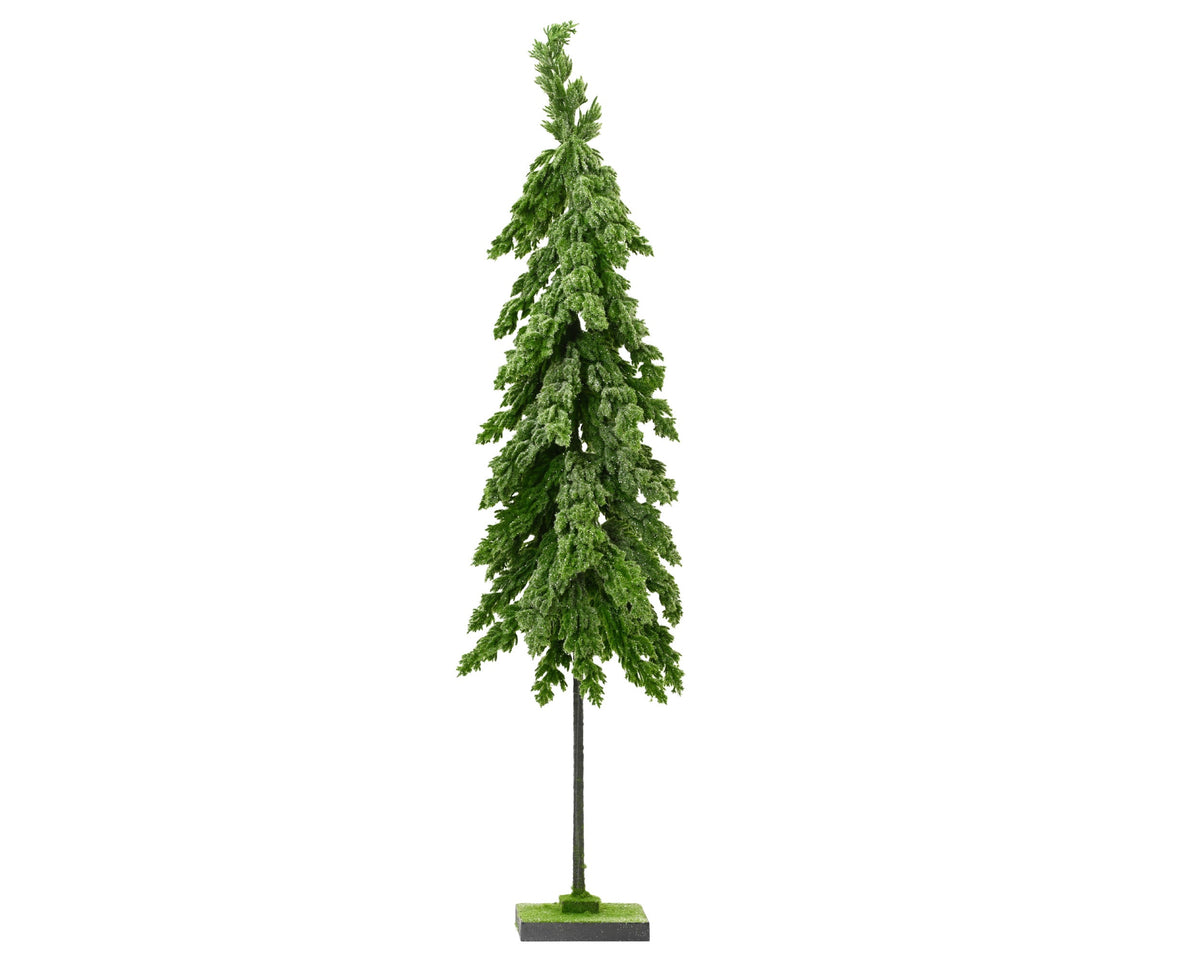 flurry fir mini boom glitter binnen licht groen d.25cm x h.100cm