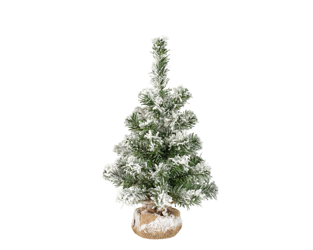 imperial mini boom snowy binnen groen/wit d.25cm h.35cm
