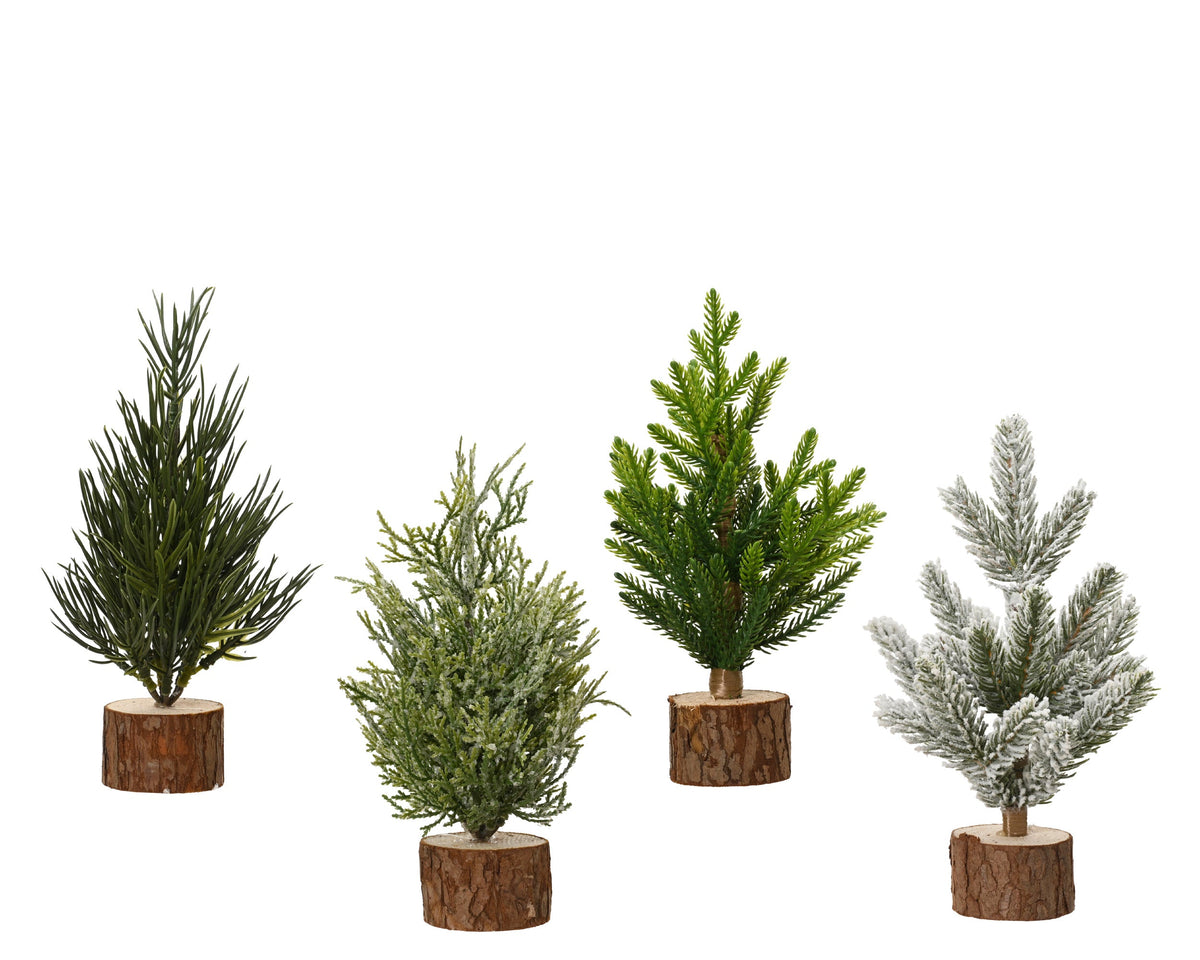 mini boom assorted, origial green, snowy, icy 4ass binnen fsc mix 100% groen/kleur(en) d.13cm x h.22cm