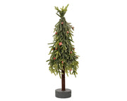 merry fir mini boom glitter w red berry and mashroom binnen groen/kleur(en) d.14cm x h.45cm