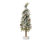 merry fir mini boom snowy w pinecone binnen groen/wit d.14cm x h.45cm