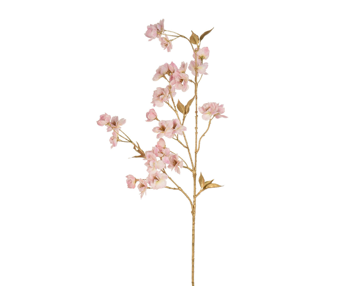 kersenbloesem polyester with gold leaf zacht roze l.21cm x w.18cm x h.99cm