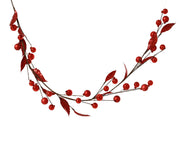 slinger pe glitters 14x leaves, 32x baubles kerstrood l.6cm x w.6cm x h.120cm