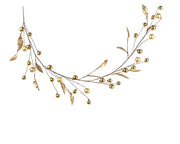 slinger pe glitters 14x leaves, 32x baubles licht goud l.6cm x w.6cm x h.120cm
