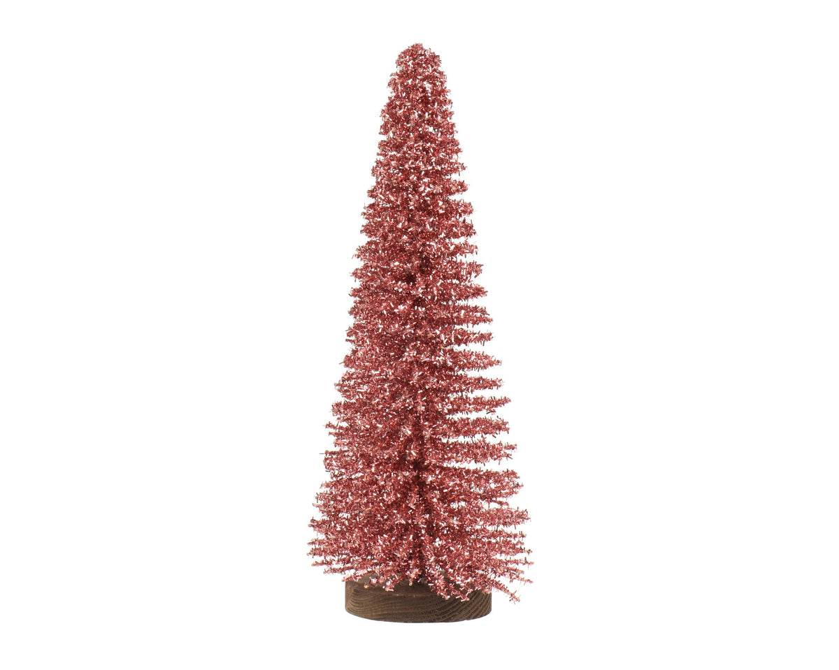 boom bamboe glitters on foot donker roze d.14cm x h.39cm