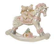 hobbelpaard polyresin bears roze/kleur(en) l.7cm x w.25.5cm x h.21cm