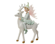 elf polyresin deer creme/kleur(en) l.5.3cm x w.12cm x h.18.6cm