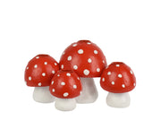 kandelaar polyresin rood/wit l.24.5cm x w.15.8cm x h.13.5cm