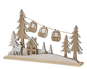 scenery triplex scenery on rectangle base fsc mix 70% naturel/kleur(en) l.30cm x w.5cm x h.19cm