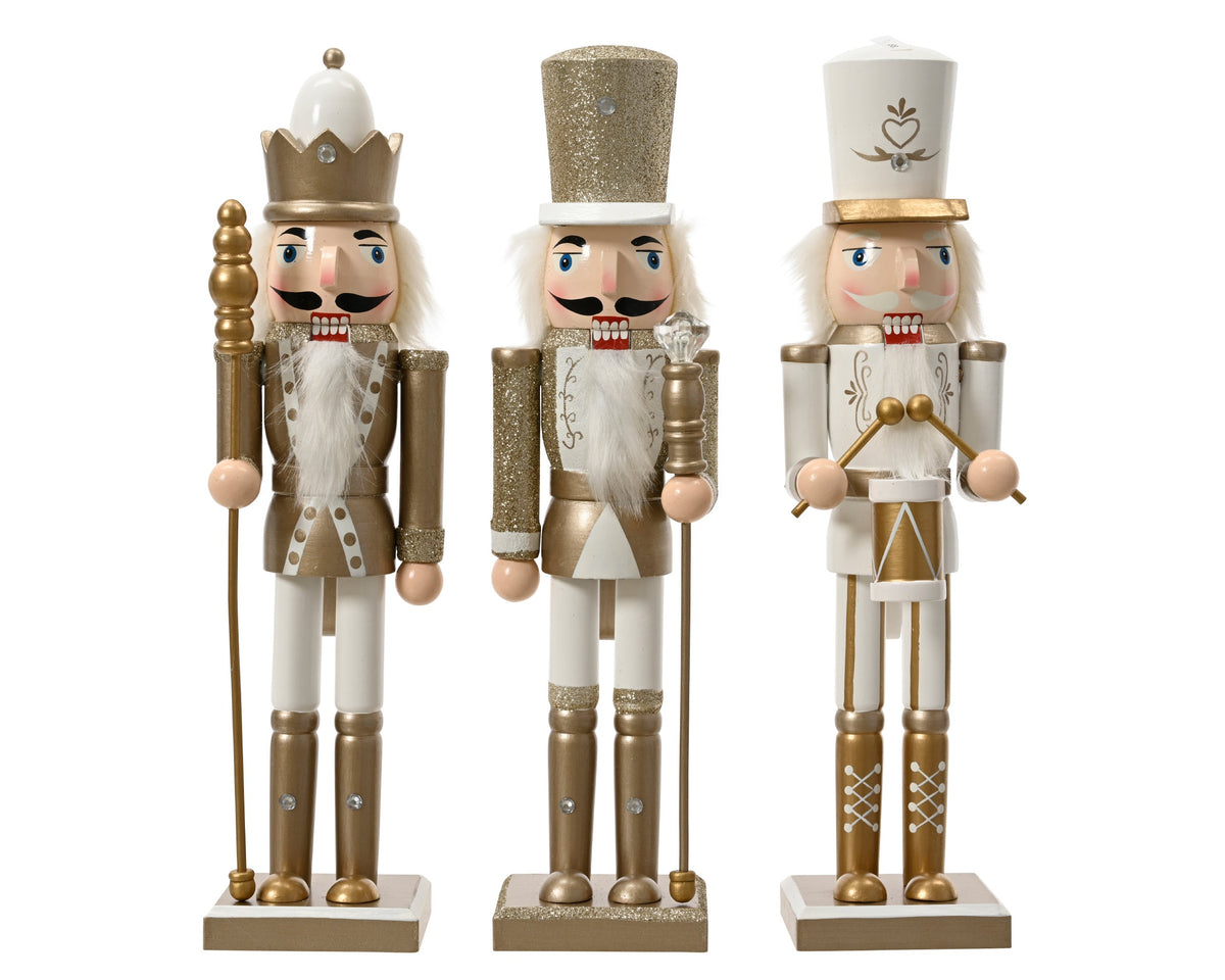 notenkraker vurenhout enamel champagne finish 3ass assortie l.7cm x w.6cm x h.25cm